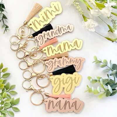 Personalized Mirrored Acrylic Keychains