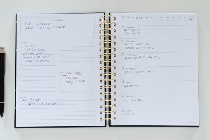 Undated Weekly Planner 