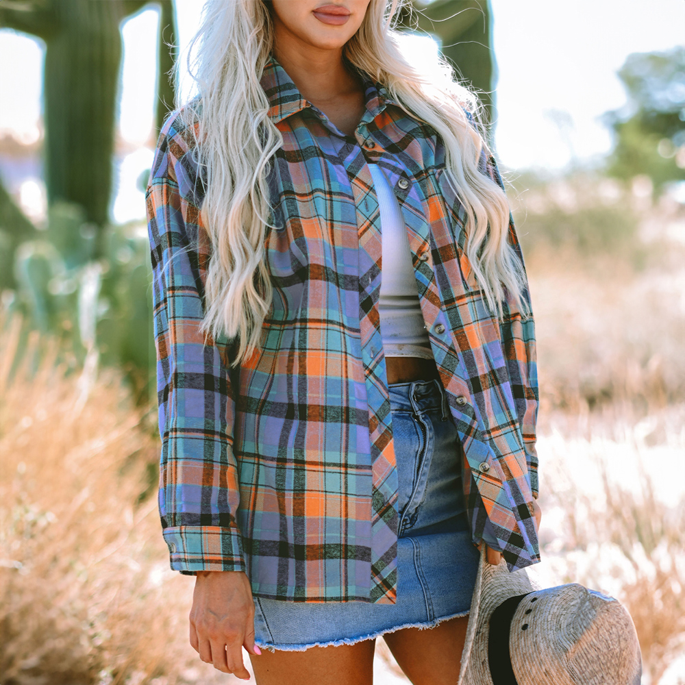 Plaid Print Loose Vintage Shirt