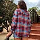  Plaid Print Loose Vintage Shirt