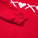  Red Puff XOXO Print Valentines Heart Sweatshirt