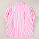  Stripe Dolman Sleeve Oversize Shirt