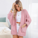  Oversized Fold Over Sleeve Open Front Cardigan