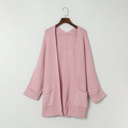  Oversized Fold Over Sleeve Open Front Cardigan