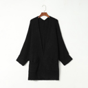  Oversized Fold Over Sleeve Open Front Cardigan