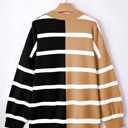  Light French Beige Colorblock Oversized Sweater