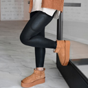  Black V Crossover High Waist Pocketed Leggings