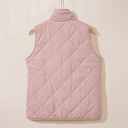  Pink Fleece Lined Quilted Vest Coats