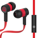 Red HyperGear Low Ryder Earphones w Mic 3.5mm