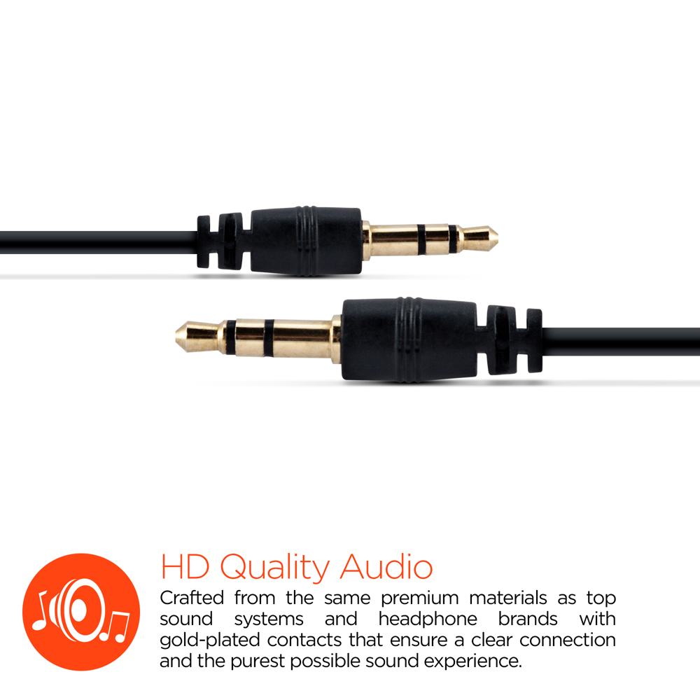 HyperGear 3.5mm Stereo AUX Cable 2ft 