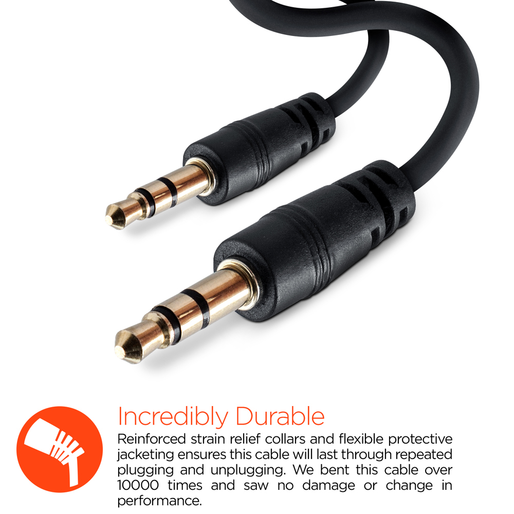 HyperGear 3.5mm Stereo AUX Cable 2ft 