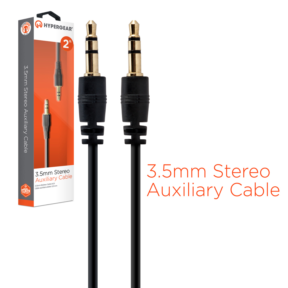 HyperGear 3.5mm Stereo AUX Cable 2ft 