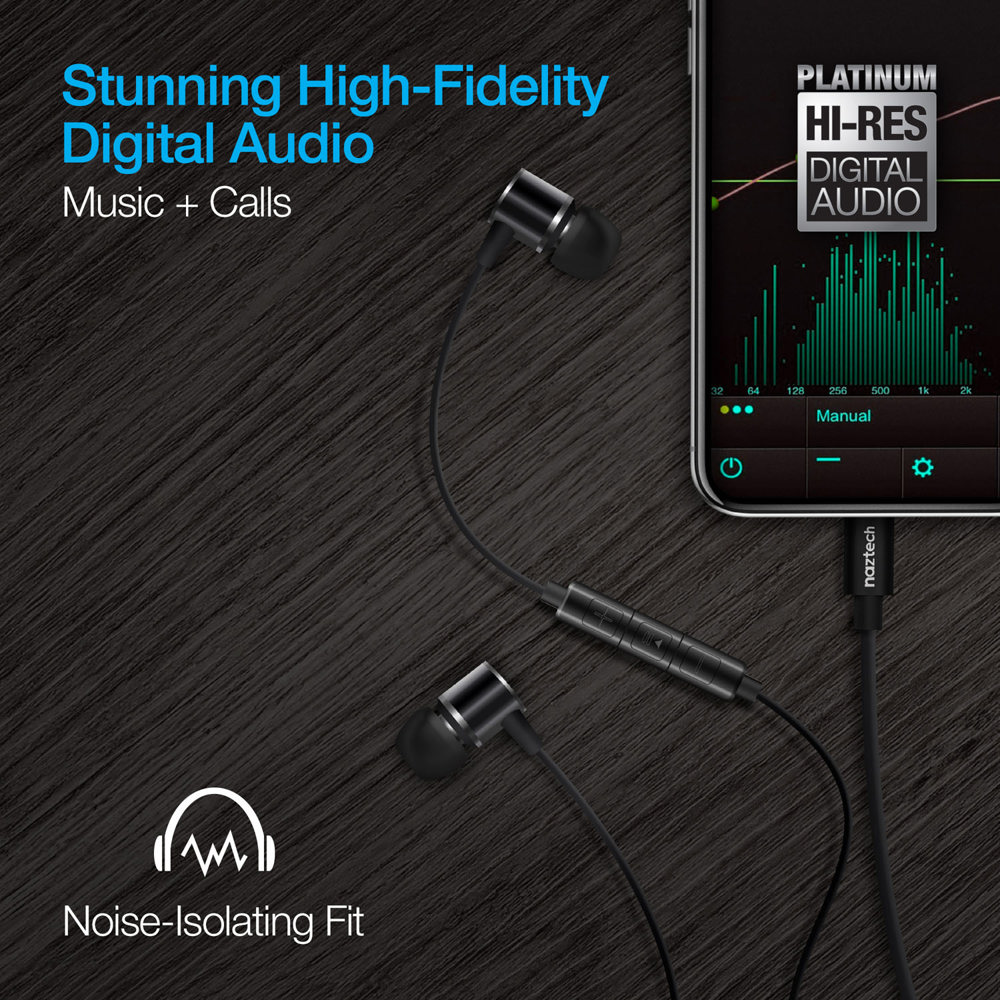 Naztech Platinum High Fidelity Lightning Earbuds 