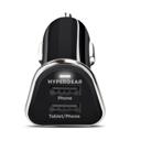 Black HyperGear Hi-Power Dual USB 3.4A Car Charger