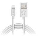 White HyperGear USB to Lightning Rounded Cable 4ft