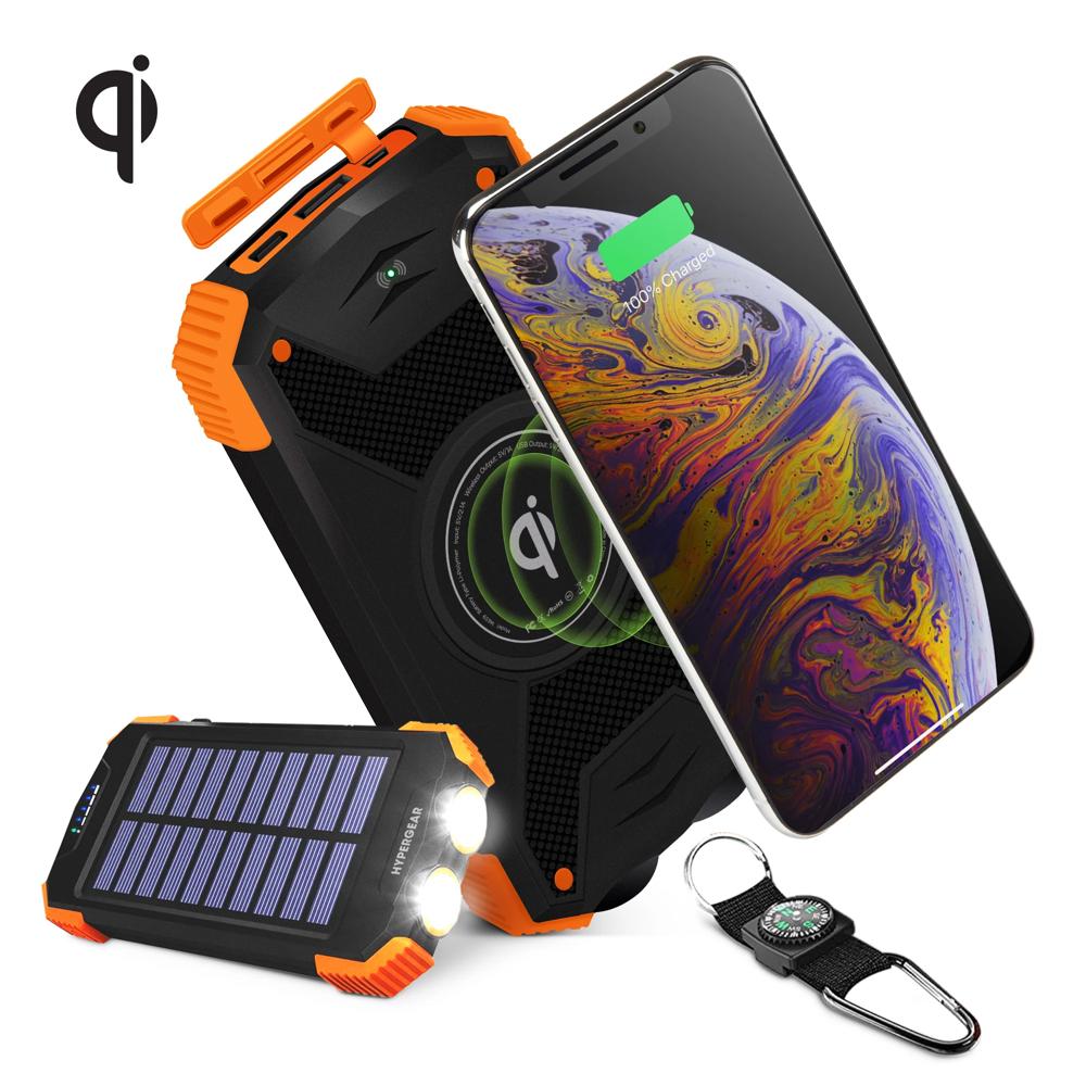 HyperGear Solar 10000mAh Wireless Power Bank