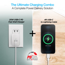  Naztech 20W PD Wall Charger + USB-C to Lightning 4ft Cbl