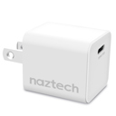 White Naztech 20W PD Mini Fast Wall Charger