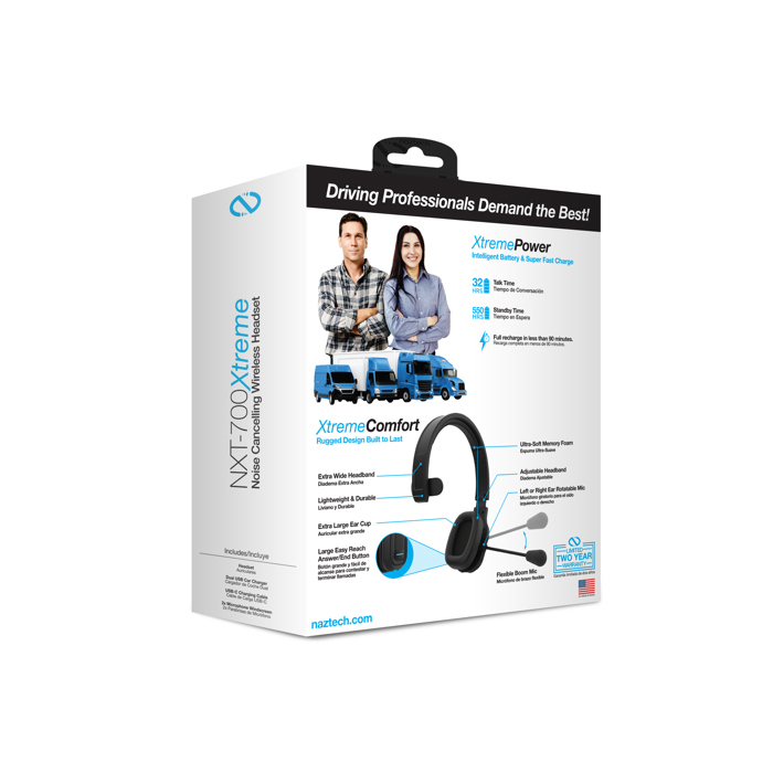 Naztech NXT-700 Xtreme Noise Cancelling Headset - Car