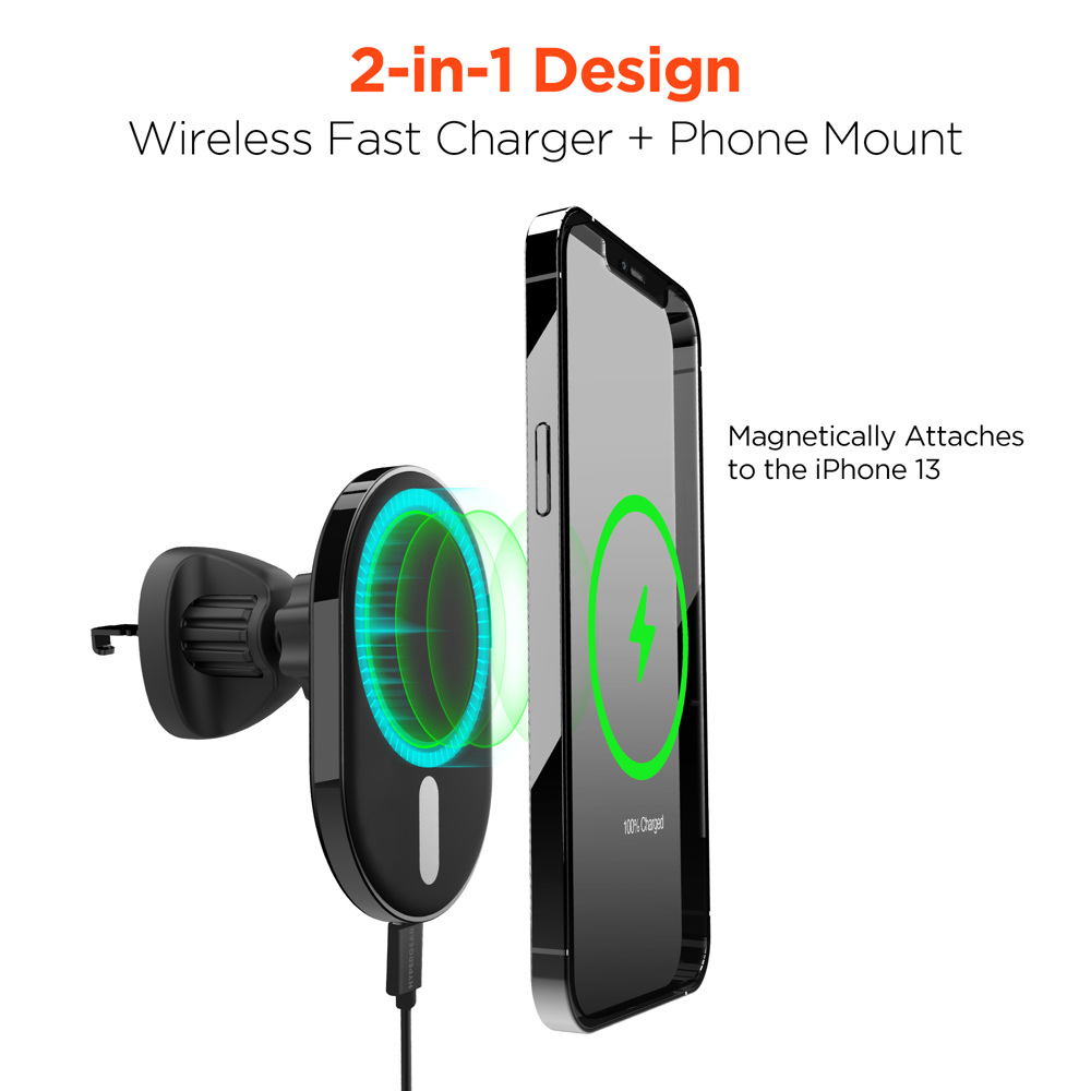 HyperGear MagVent Wireless Car Charging Mount for iPhone 13 