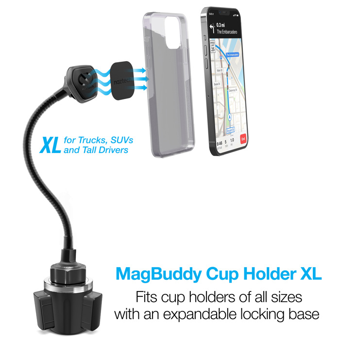 Naztech MagBuddy Elite Cup Holder XL Mount