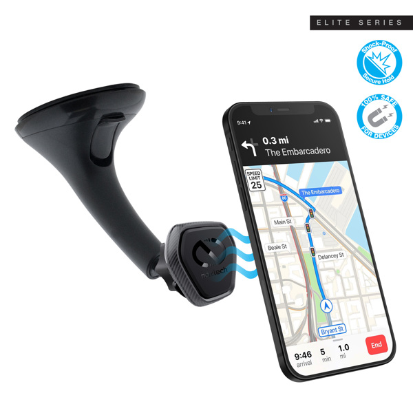 Naztech MagBuddy Elite Windshield Mount with Quick & Easy Installation