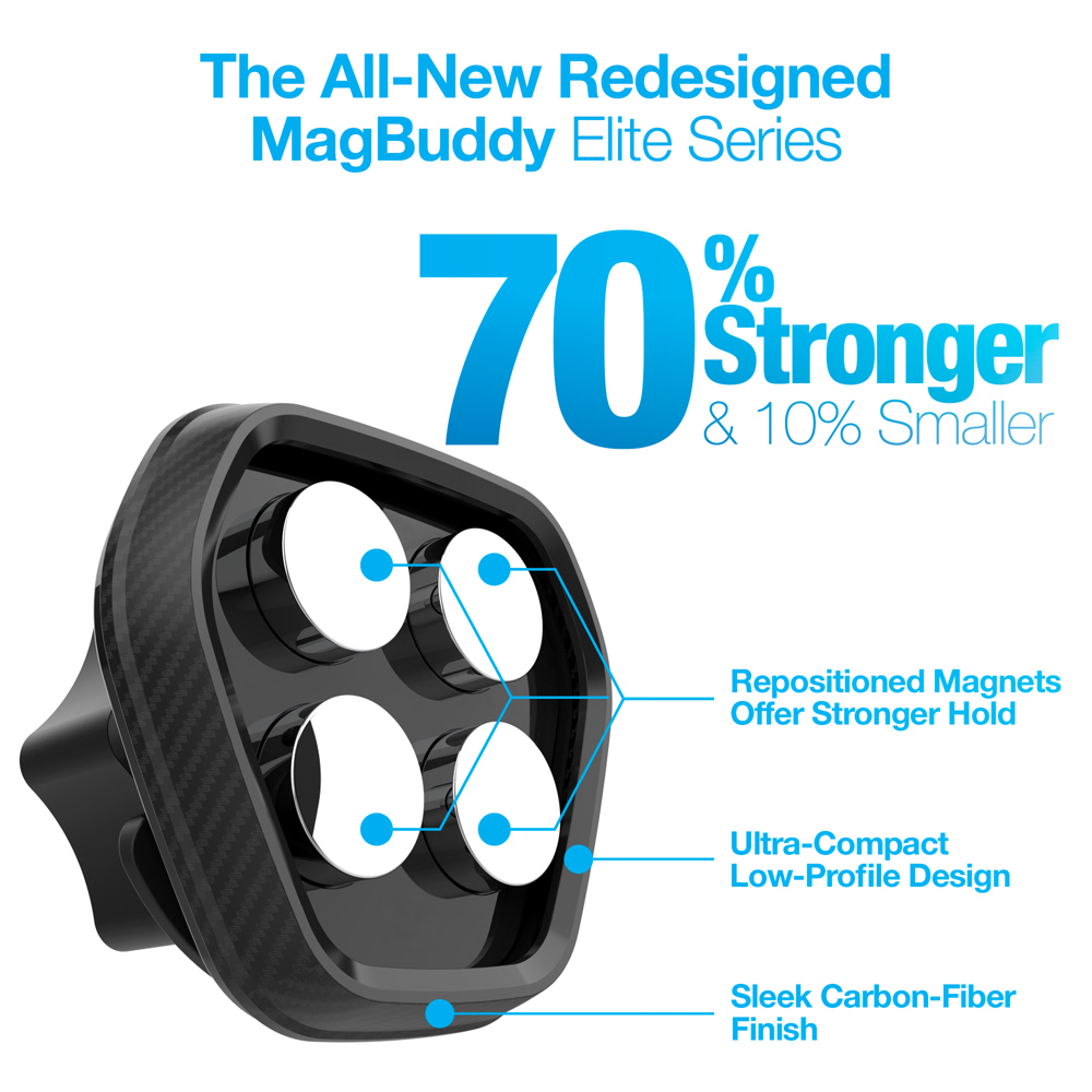 Naztech MagBuddy Elite Windshield Mount with Quick & Easy Installation