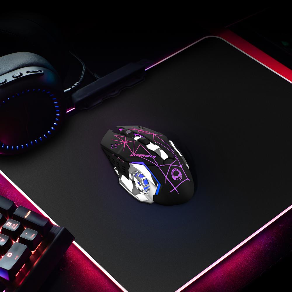 HyperGear Chromium Wireless Gaming Mouse for Extended Play Sessions