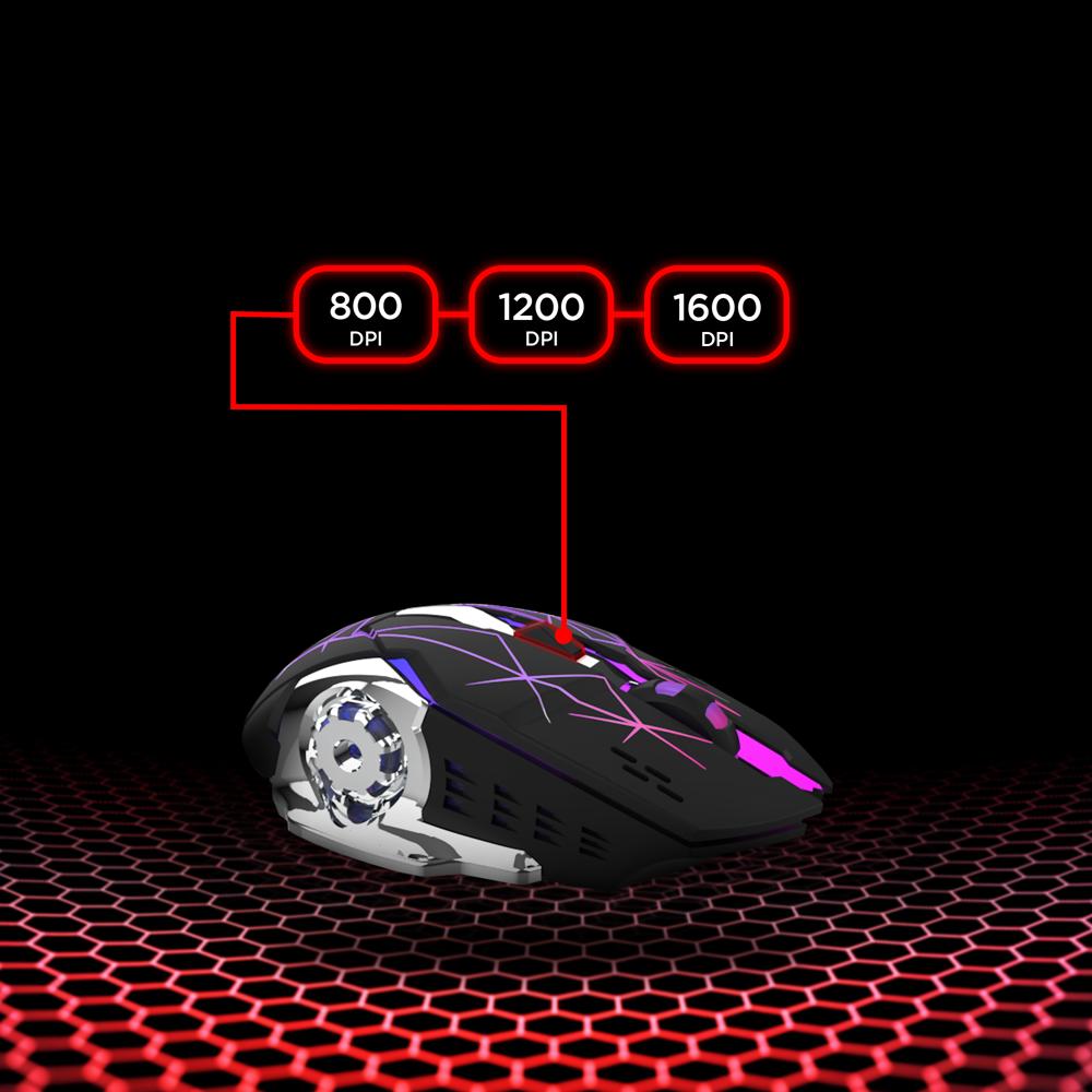 HyperGear Chromium Wireless Gaming Mouse for Extended Play Sessions