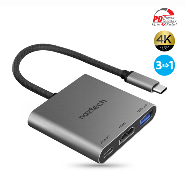 Naztech Portable MaxDrive 3100W Universal USB-C Hub 