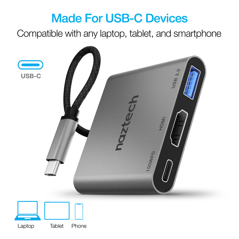 Naztech Portable MaxDrive 3100W Universal USB-C Hub 