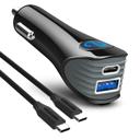  Naztech N420 PD25W+2.4A  Car Charger + C - C Cable 4Ft