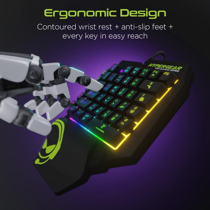 HyperGear KeyVictory One-Handed Gaming Keypad