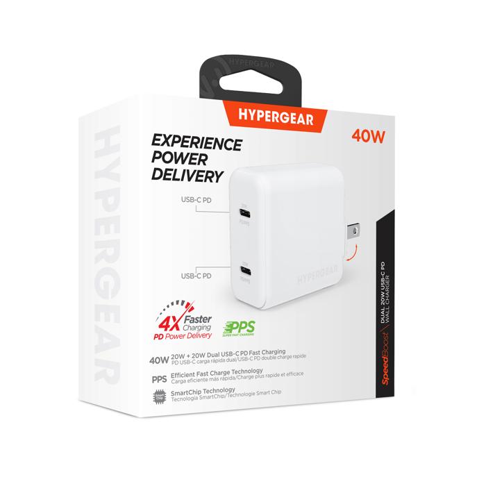 HyperGear PD40W Dual USB-C Wall Charger