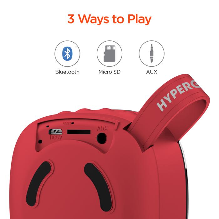 HyperGear Fabrix Mini Wireless Speaker Red