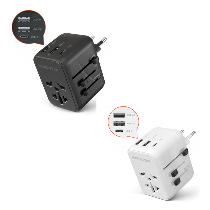 HyperGear WorldCharge Universal Travel Adapter with USB-C