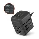 Black HyperGear WorldCharge Universal Travel Adapter with USB-C