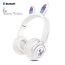 White HyperGear Bunny Tracks Wireless Light-Up Headphones