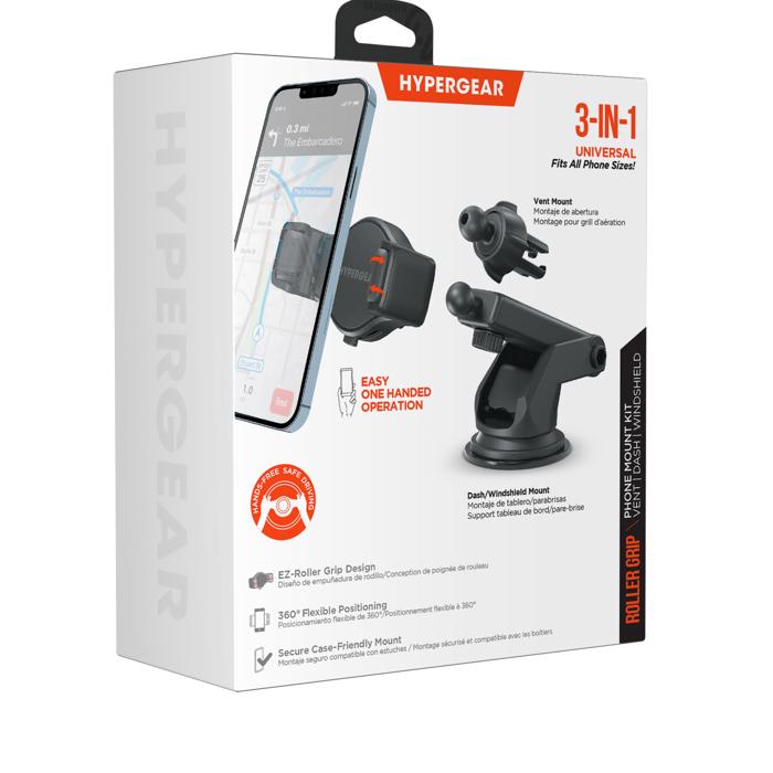 HyperGear Roller Grip Phone Mount Kit