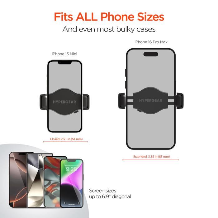 HyperGear Roller Grip Phone Mount Kit