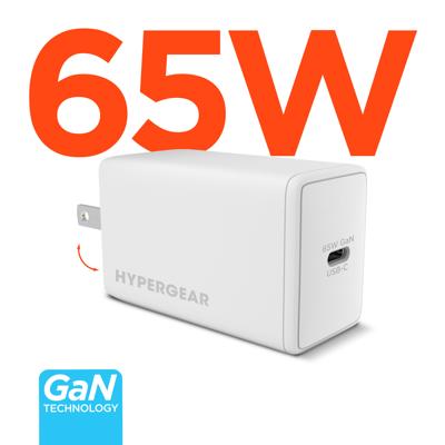 HyperGear SpeedBoost 65W USB-C PD PPS GaN Laptop Charger