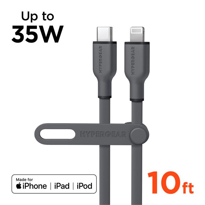 HyperGear Flexi PRO USB-C to Lightning Cable 10ft