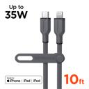 Gray HyperGear Flexi PRO USB-C to Lightning Cable 10ft