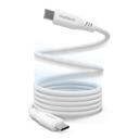 White Naztech REcoil USB-C to USB-C Magnetic Cable 6ft