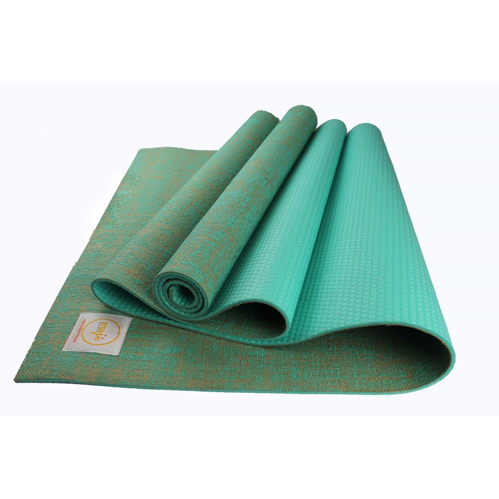 Maji Sports Jute Premium Eco Yoga Mat + Foot Massager (7.5cm x 17.5cm)