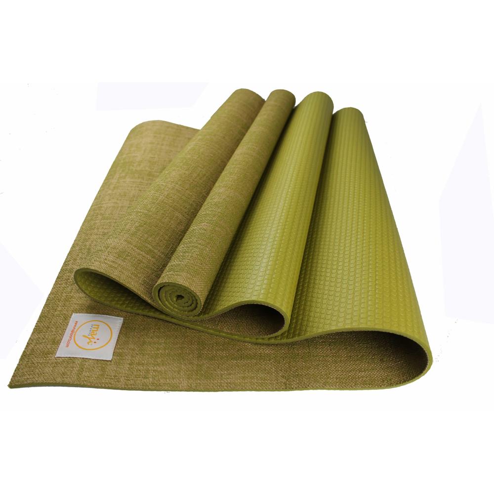 Maji Sports Jute Premium Eco Yoga Mat + Foot Massager (7.5cm x 17.5cm)