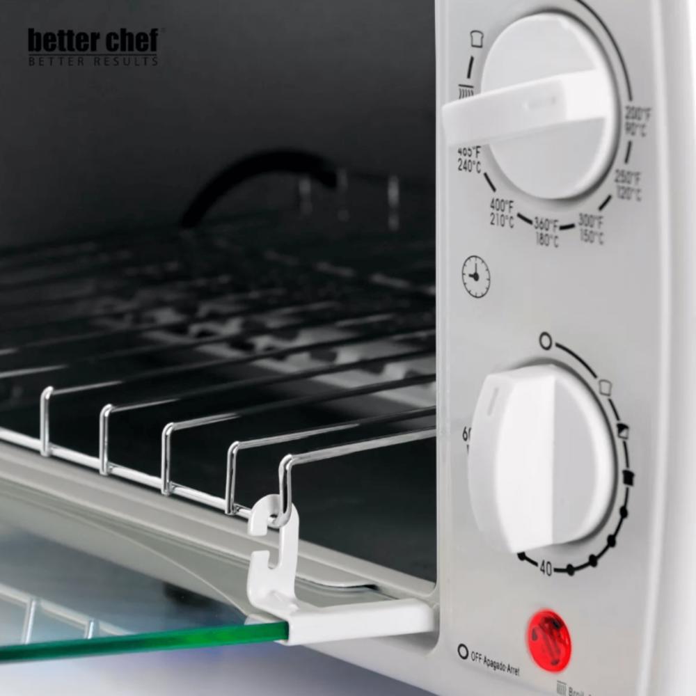 Better Chef 9L Toaster Oven Broiler with Slide-Out Rack and Bake Tray