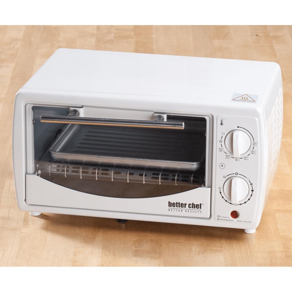 Better Chef 9L Toaster Oven Broiler with Slide-Out Rack and Bake Tray