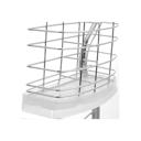 Silver Better Chef 16" 2-Level Chrome-Plated R-Shaped Dish Rack