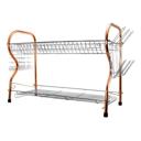 Gold Better Chef 16" 2-Level Chrome-Plated R-Shaped Dish Rack